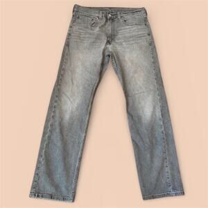 505 LEVI GRAY DENIM JEANS MEN SIZE 34W 30L